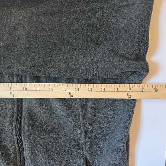 Columbia Dark Gray Full Zip Fleece Jacket Zip Pickets Fall Cozy Medium - Picture 7 of 8
